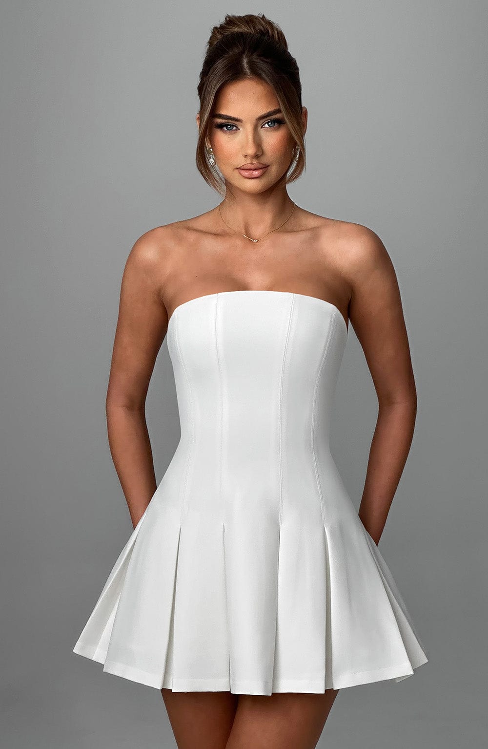 Bryony Mini Dress - Ivory main image 0