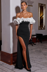 Elsie Maxi Dress - Black/White Dress Babyboo Fashion Premium Exclusive Design