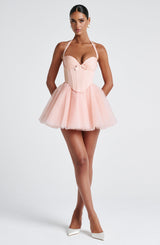 Keely Mini Dress - Soft Peach