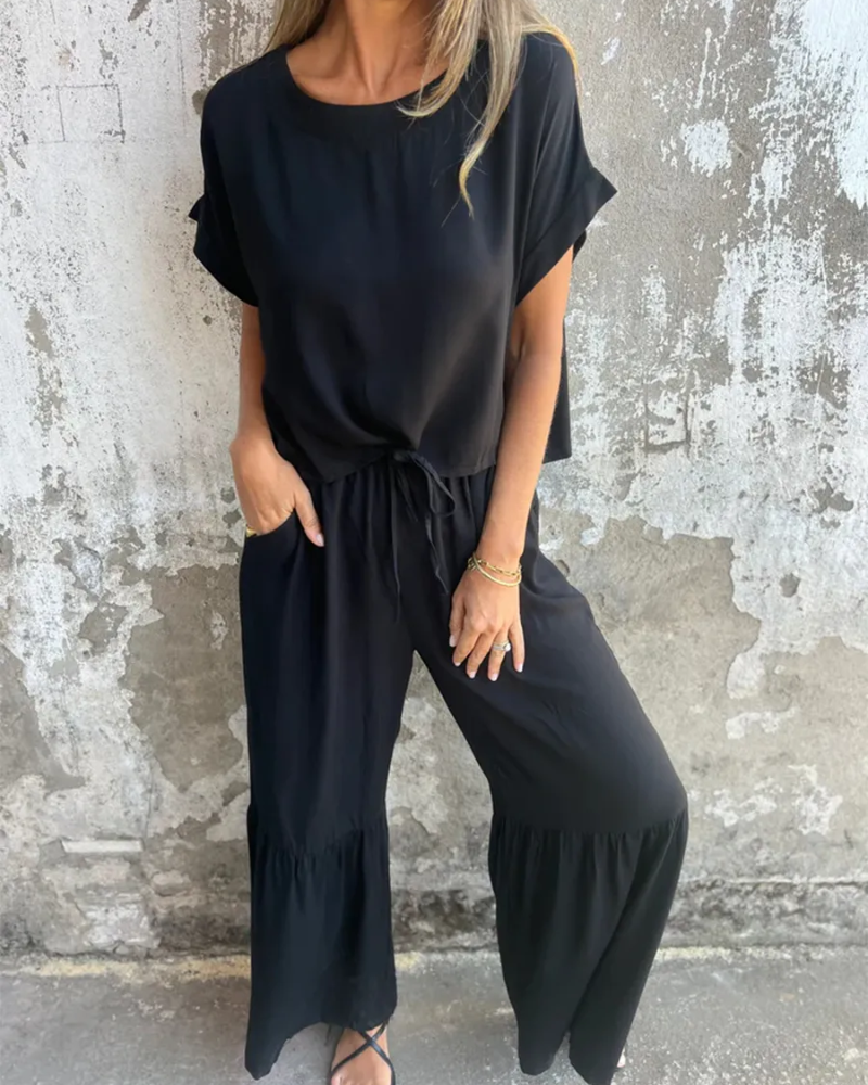 Monroe - Chic Cotton Linen Two-Piece Set