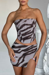 Cami Corset - Zebra Print Tops XS Babyboo Fashion Premium Exclusive Design