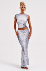 Charmayne Top - Grey Body Print