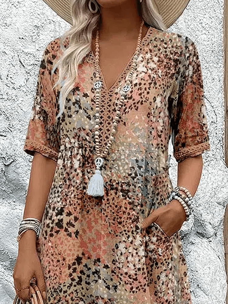 Ivrina - Casual Knee-Length Pocket Dress