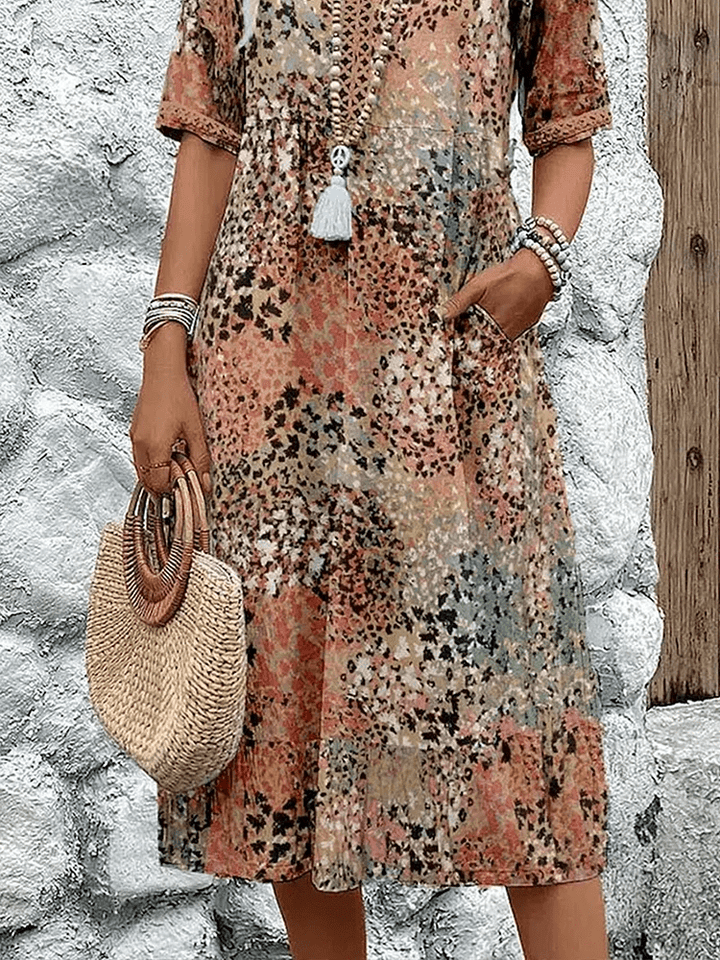 Ivrina - Casual Knee-Length Pocket Dress