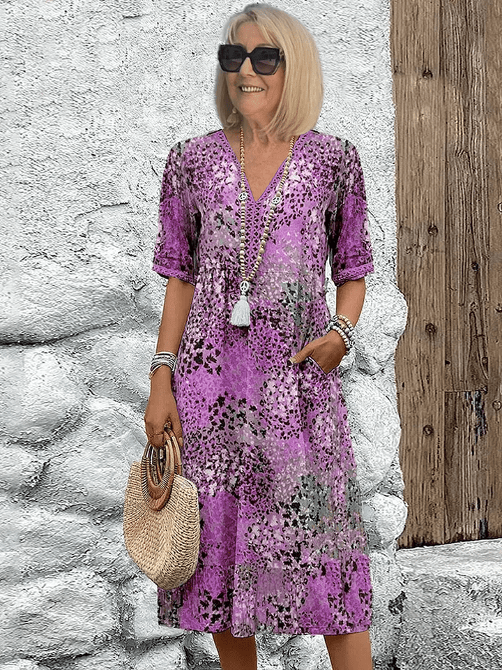 Ivrina - Casual Knee-Length Pocket Dress