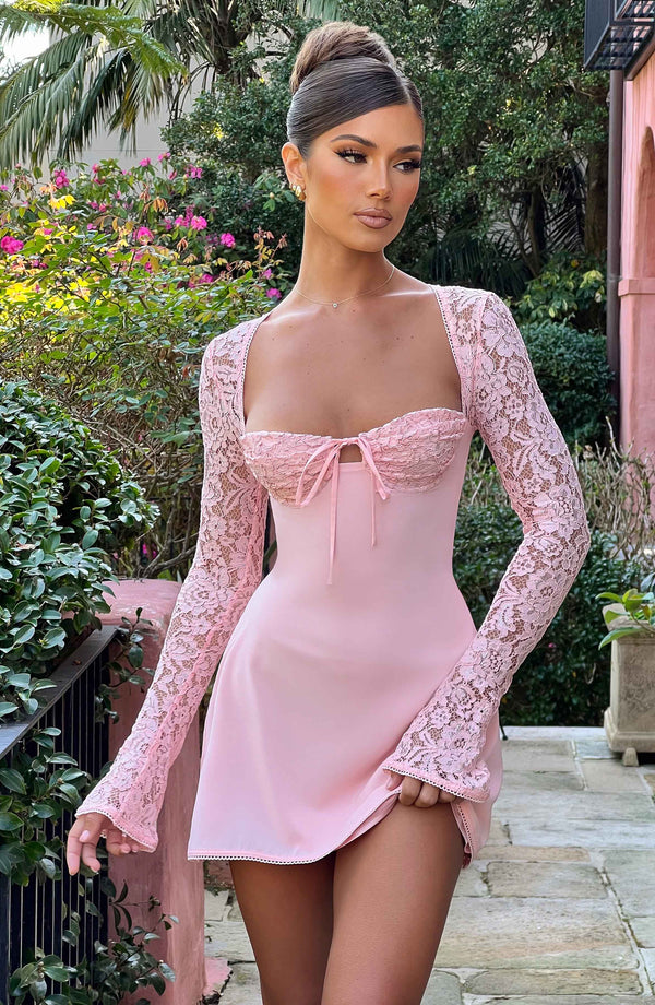 Jacinta Mini Dress - Blush Dress Babyboo Fashion Premium Exclusive Design