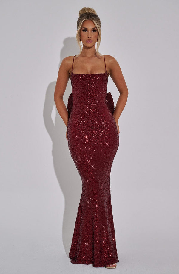 Meridith Maxi Dress - Wine Dress XS Babyboo Fashion Premium Exclusive Design
